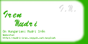 iren mudri business card